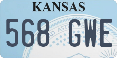 KS license plate 568GWE