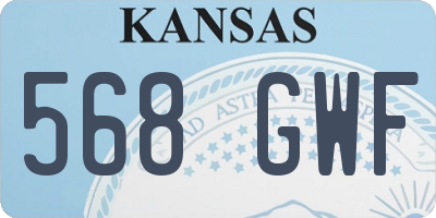 KS license plate 568GWF