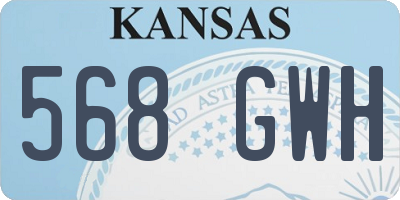 KS license plate 568GWH