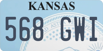 KS license plate 568GWI