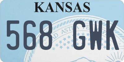 KS license plate 568GWK