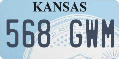 KS license plate 568GWM