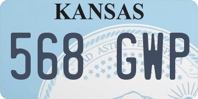 KS license plate 568GWP