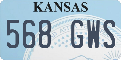 KS license plate 568GWS