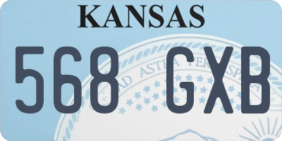 KS license plate 568GXB
