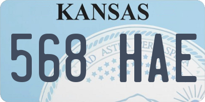KS license plate 568HAE