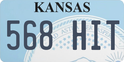 KS license plate 568HIT