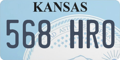 KS license plate 568HRO