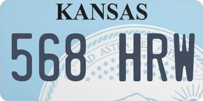 KS license plate 568HRW