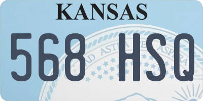 KS license plate 568HSQ