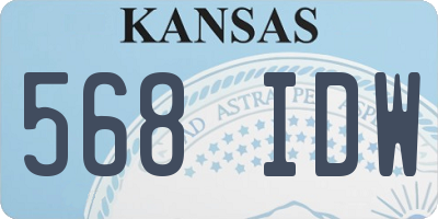 KS license plate 568IDW