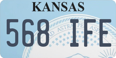 KS license plate 568IFE