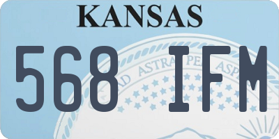 KS license plate 568IFM