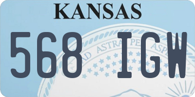 KS license plate 568IGW
