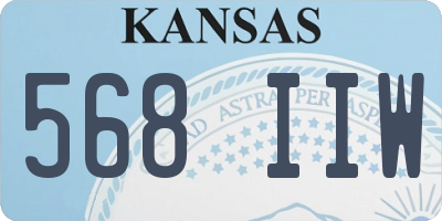 KS license plate 568IIW