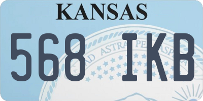 KS license plate 568IKB