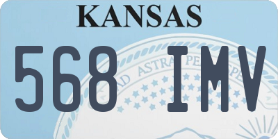 KS license plate 568IMV