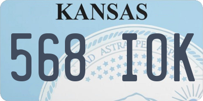 KS license plate 568IOK