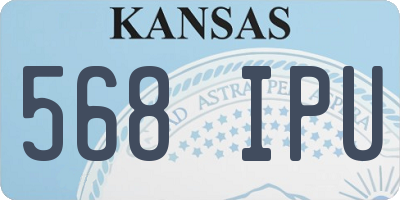 KS license plate 568IPU