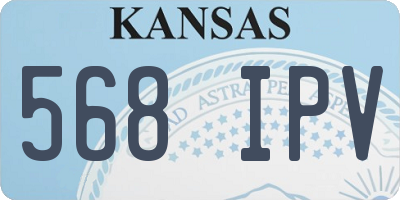 KS license plate 568IPV