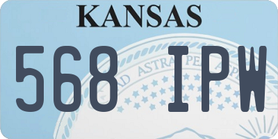 KS license plate 568IPW