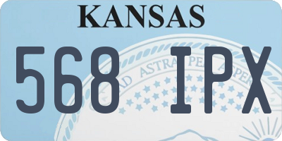 KS license plate 568IPX
