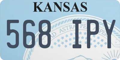 KS license plate 568IPY