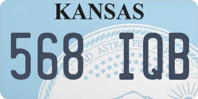 KS license plate 568IQB