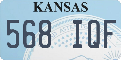 KS license plate 568IQF