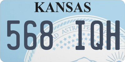 KS license plate 568IQH