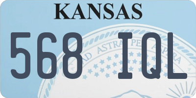 KS license plate 568IQL