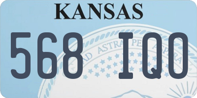 KS license plate 568IQO