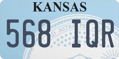 KS license plate 568IQR