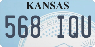 KS license plate 568IQU