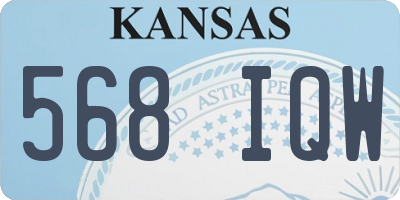 KS license plate 568IQW