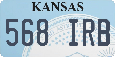 KS license plate 568IRB