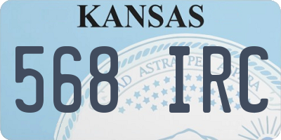 KS license plate 568IRC