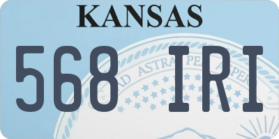 KS license plate 568IRI