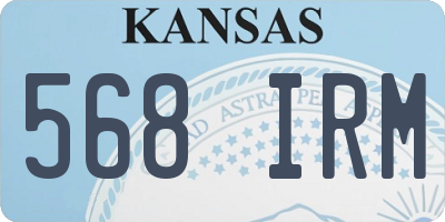 KS license plate 568IRM