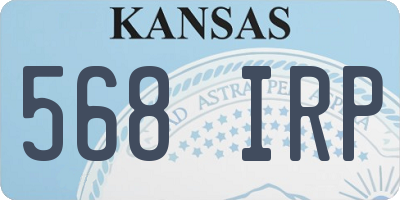 KS license plate 568IRP