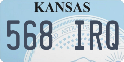 KS license plate 568IRQ