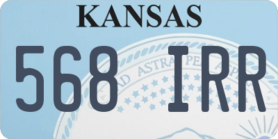 KS license plate 568IRR