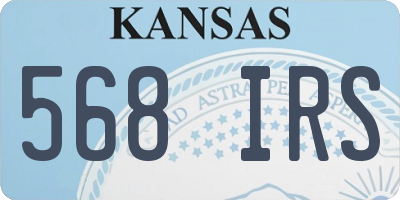 KS license plate 568IRS