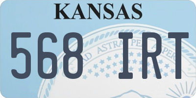 KS license plate 568IRT