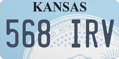 KS license plate 568IRV