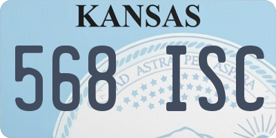 KS license plate 568ISC