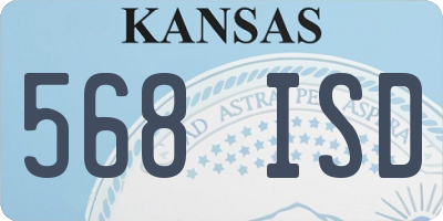 KS license plate 568ISD