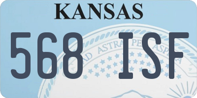 KS license plate 568ISF