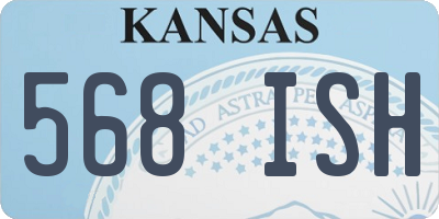 KS license plate 568ISH