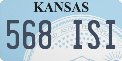 KS license plate 568ISI